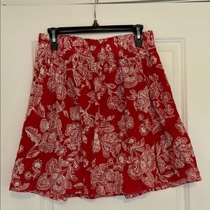 Old Navy Red Floral Mini Skirt